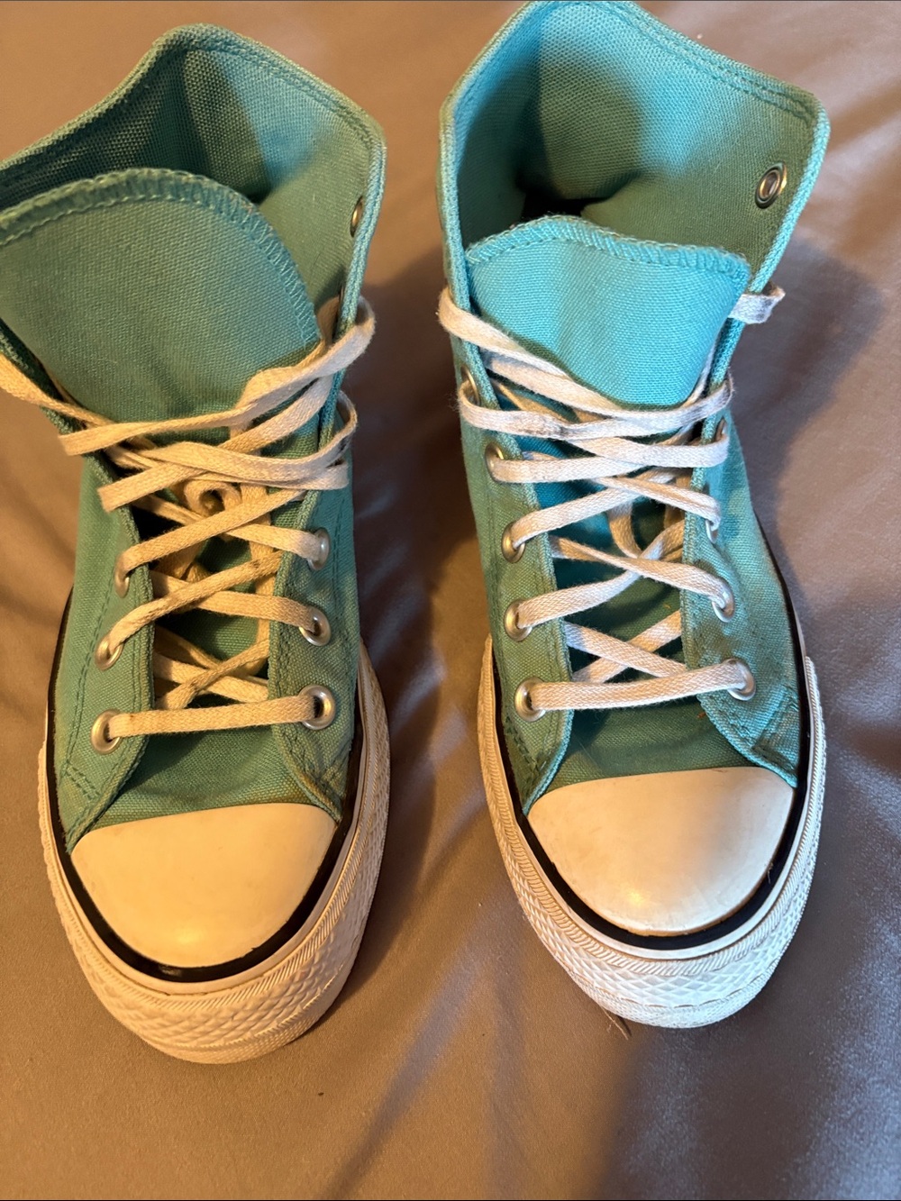 Converse High Top Sneakers Teal with White